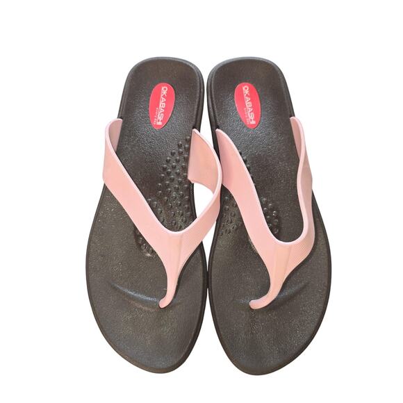 Okabashi Shoes Womens Size Medium Large Everyday Flip Flop Sandals Made in USA - Picture 1 of 9